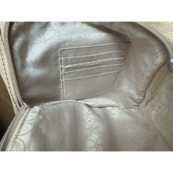 Fossil Light Yellow Leather Cross Body Bag Needs Repairs Has‎ Key Charm - Picture 6 of 10